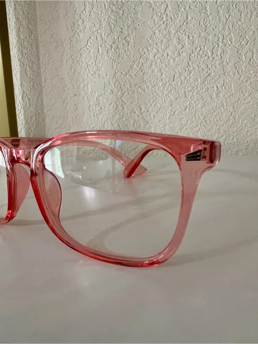 Blue Light Blocking Clear Red Transparent Glasses